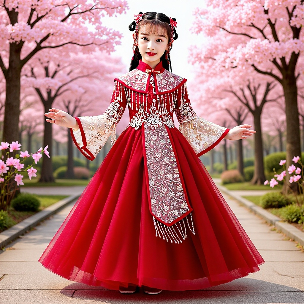 女童汉服中国风儿童古风唐装超仙女连衣裙小女孩古装春秋装冬季