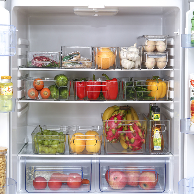 PET texture of material Refrigerator storage box Arrangement Frozen food Crisper Drawer kitchen Ingredients Dedicated Storage
