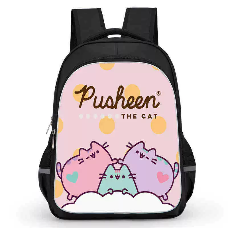 Рюкзак учебный Pusheen Fat Jimao с принтом периферийного типа, через стекло, зарубежная торговля, школьный рюкзак