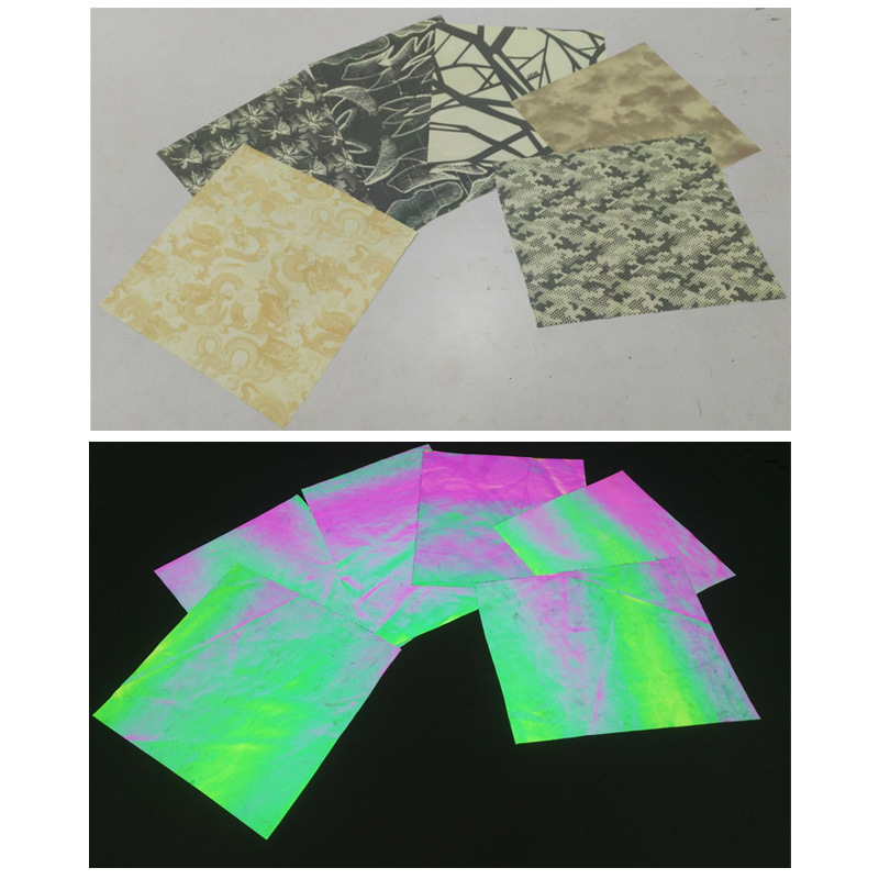 耐水洗喷绘多色数码彩印彩色印刷七彩反光面料幻彩反光化纤布面料