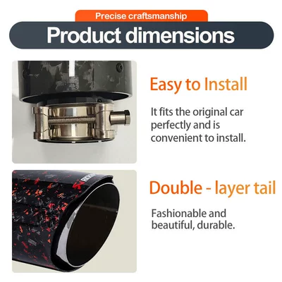 Single outlet carbon fiber stainless | Exhaust pipe