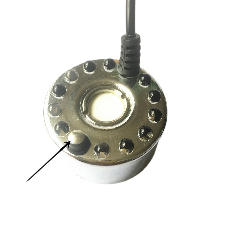Directo de fábrica atomización ultrasónica cabeza LED creativo acuario pulverizador color luz humidificador flujo agua rocalla Accesorios