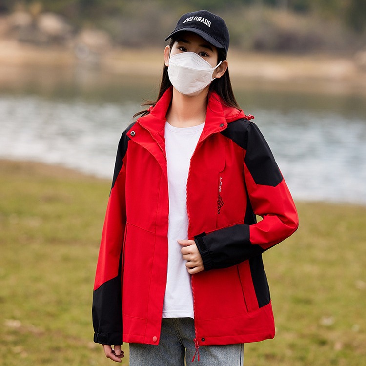 Primavera y otoño hombres y mujeres al aire libre trajes de montaña a prueba de viento pareja ventilada abrigo de asalto abrigo grande abrigo en vivo al por mayor image 5