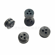 硅胶两孔护线套 2.5mm三孔穿线过线圈 过线胶环电器双孔护线圈