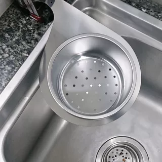 不锈钢天鹅水槽沥水篮厨房挂式置物沥水架干湿分离垃圾过滤收纳架
