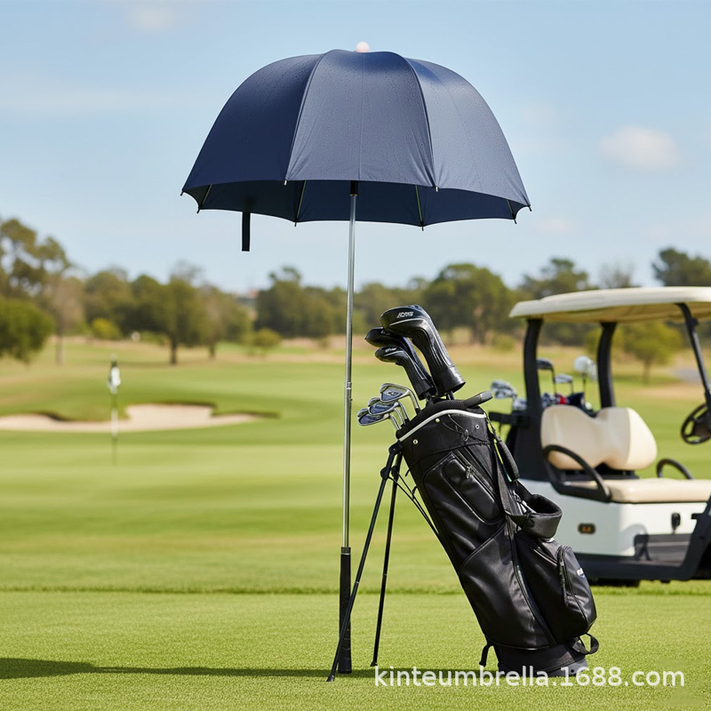 Golf Bag Umbrella, Customizable with Print, Outdoor Long-Handle Umbrella for Sun and Rain, Black and Navy Blue Color Combination, Wholesale Golf Bag Umbrella, Customizable with Print, Outdoor Long-Handle Umbrella for Sun and Rain, Black and Navy Blue Color Combination, Wholesale