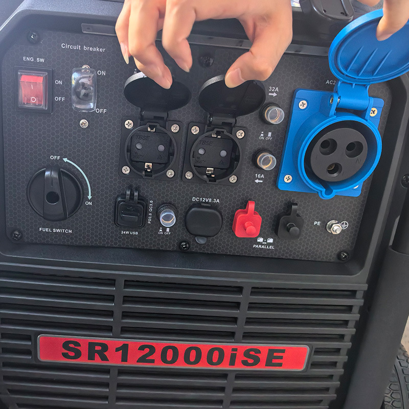 9kW gasoline generator 220V small outdoor portable low-noise inverter emergency backup with wheels