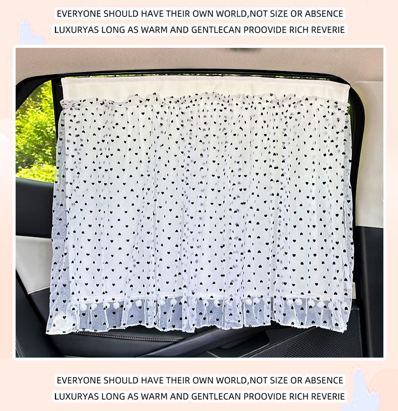 Manufacturer Customized Car Sunshade Curtain, Summer Sun Protection and Heat Insulation Privacy Curtain for Children, Embedded Car Window Sunshade