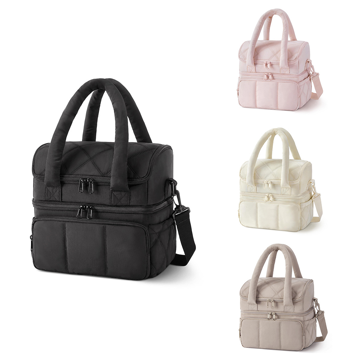 Geïsoleerde dubbellaagse lunchtas voor picknick en reizen_voghion.com