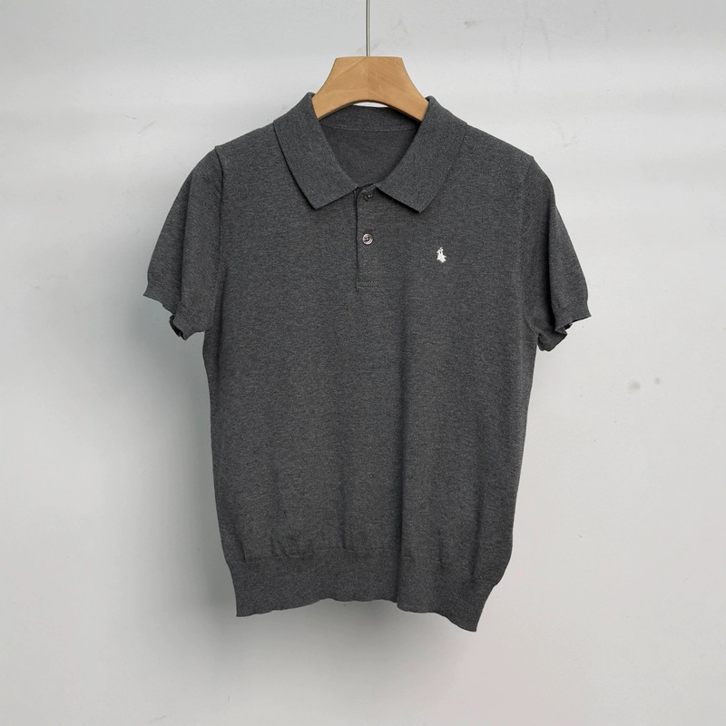 Original Label with Qr Code, Embroidered Pony Polo Women's Knitwear, Turn-Down Collar, 2 Buttons, Correct Version, Short-Sleeve, Cotton Material, Summer Style Original Label with Qr Code, Embroidered Pony Polo Women's Knitwear, Turn-Down Collar, 2 Buttons, Correct Version, Short-Sleeve, Cotton Material, Summer Style