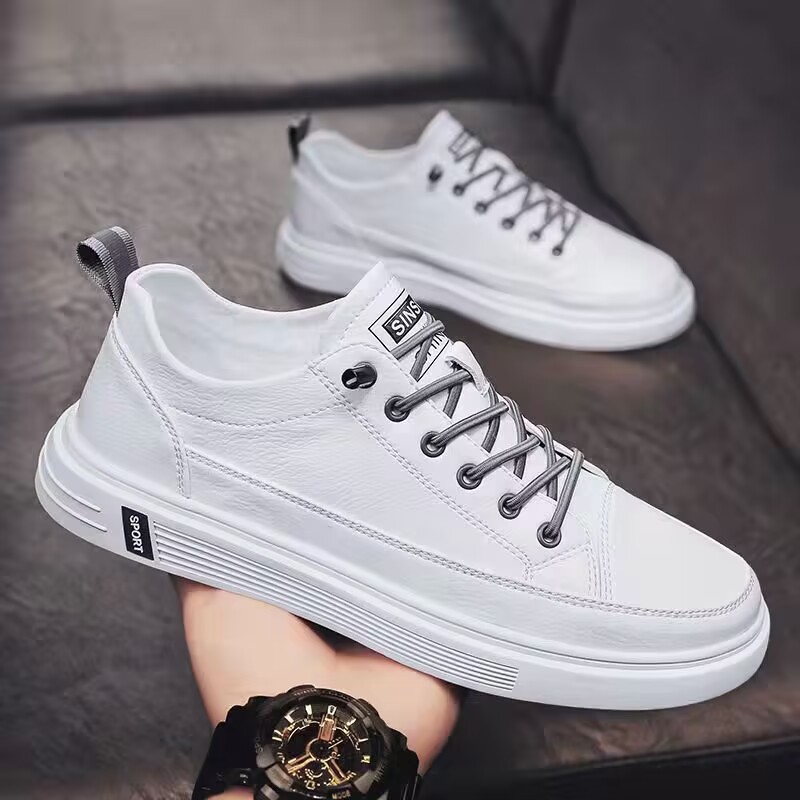 Zapatos de hombre de un pie 2024 nuevos zapatos blancos de verano para hombres zapatos de moda coreanos zapatos deportivos casuales de moda juvenil