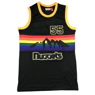 Nuggets Basketball Jersey Jersey Jersey Retro Mesh Embroidered Vest No. 55 Jokic No. 27 Murray 15 Men's Game