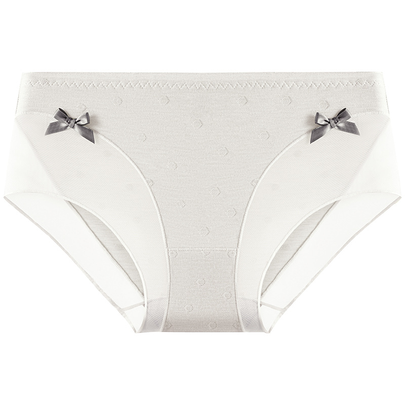 Lazo de lunares de niña japonesa ~ 10A seda de morera antibacteriana entrepierna encaje puro deseo ropa interior transpirable de alta elasticidad mujer