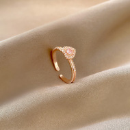 Fashion Geometric Letter Alloy Inlay Artificial Gemstones Womenu0027S Open Ring 1 Piece