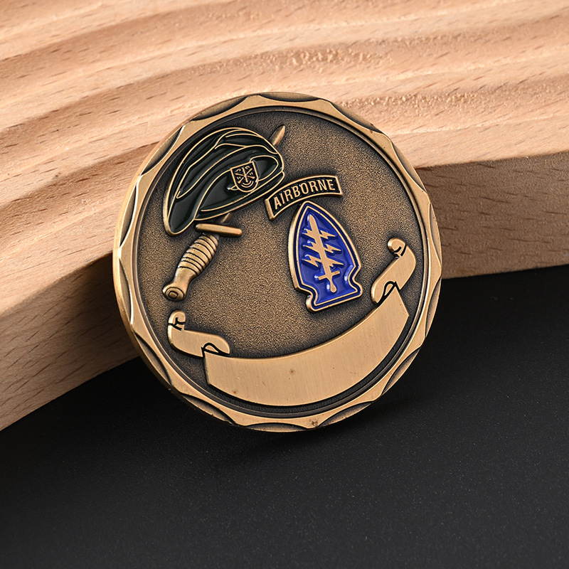 Fabricante de monedas conmemorativas de metal al por mayor, insignias para empleados de atracciones turísticas, insignias coleccionables, monedas de oro, monedas de plata, monedas de doble cara