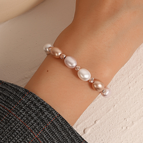 Minimalist Lady Baroque Handmade Pearl Bracelet, Instagram Minority Design Style Adjustable Bracelet, Wholesale