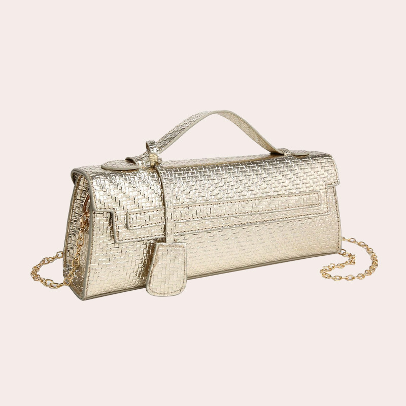 2025 Summer New Snake Print Handbag Evening Clutch Long Small Square Bag PU Trendy Fashion Versatile Women's Bag - Thumbnail 2