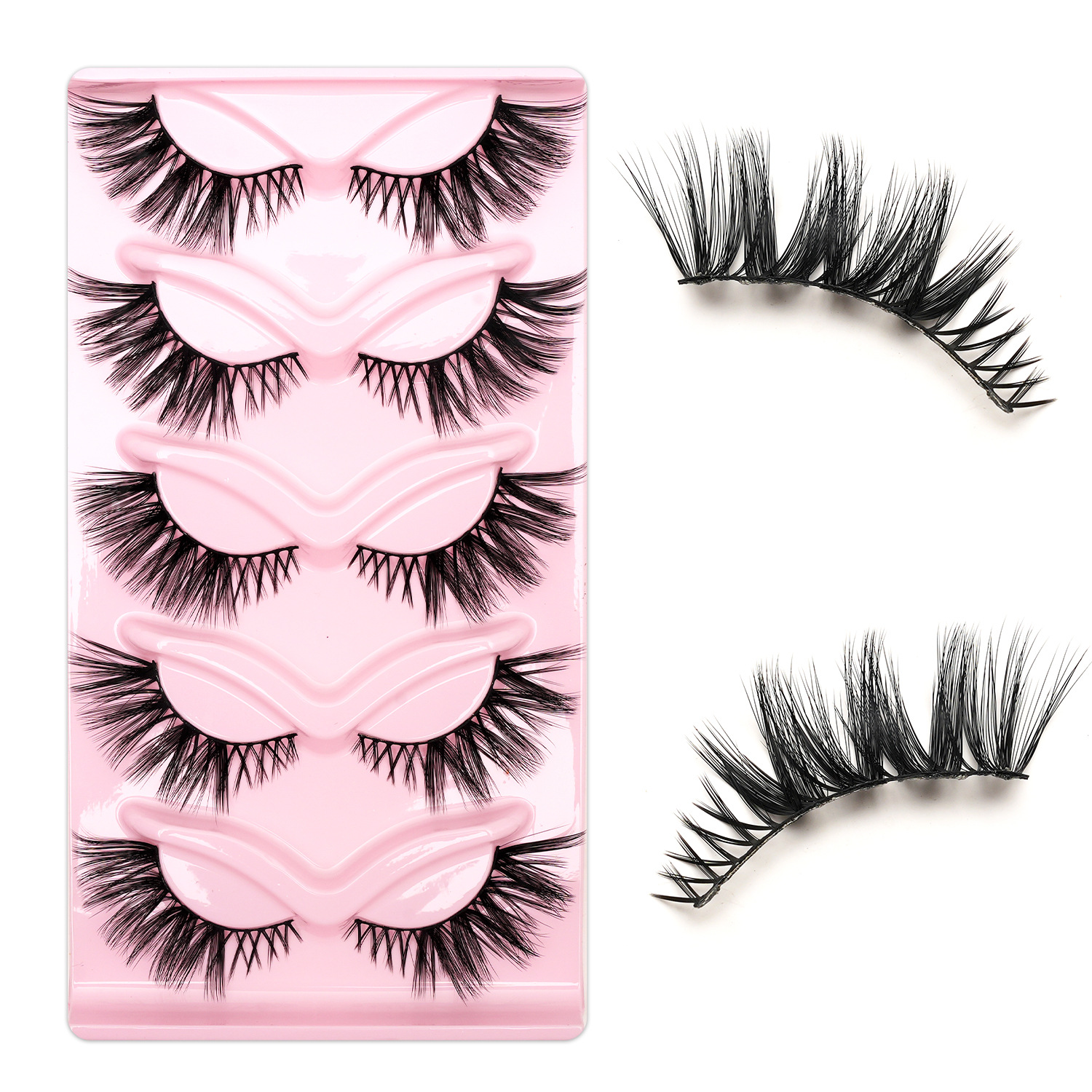 Europa y América ojo de gato zorro línea de ciegas falsas ciegas densas naturales una pieza de ojo negro ciegas al por mayor transfronterizas