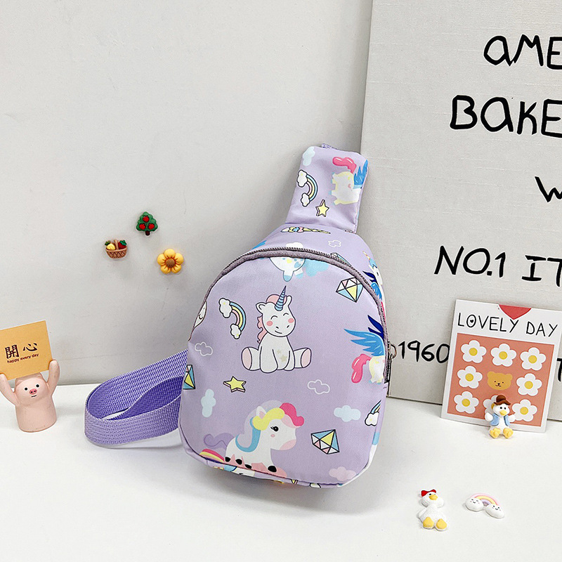 Nuevos niños y niñas crossbody hermoso bolso de pecho de dinosaurio estilo coreano pequeño bolso de hombro lindo bebé bolso de la cintura al aire libre mochila de viaje