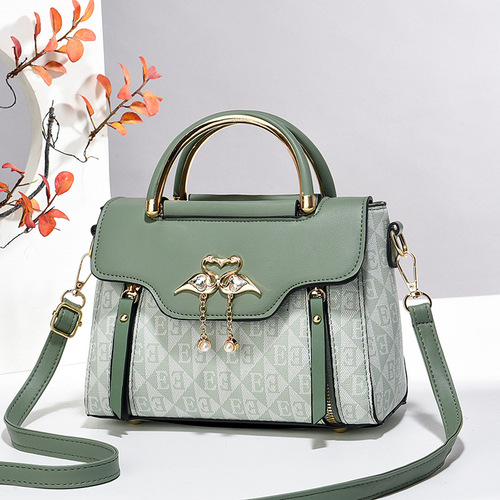 Ladies Handbag 2024 New Fashion Trend Embossed Solid Color Style Versatile Casual Shoulder and Crossbody Bag for Women