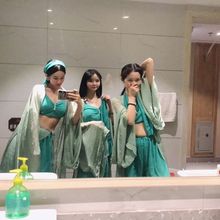 新款网红COS青蛇超仙演出服套装小青古典舞蹈服古风主播服装