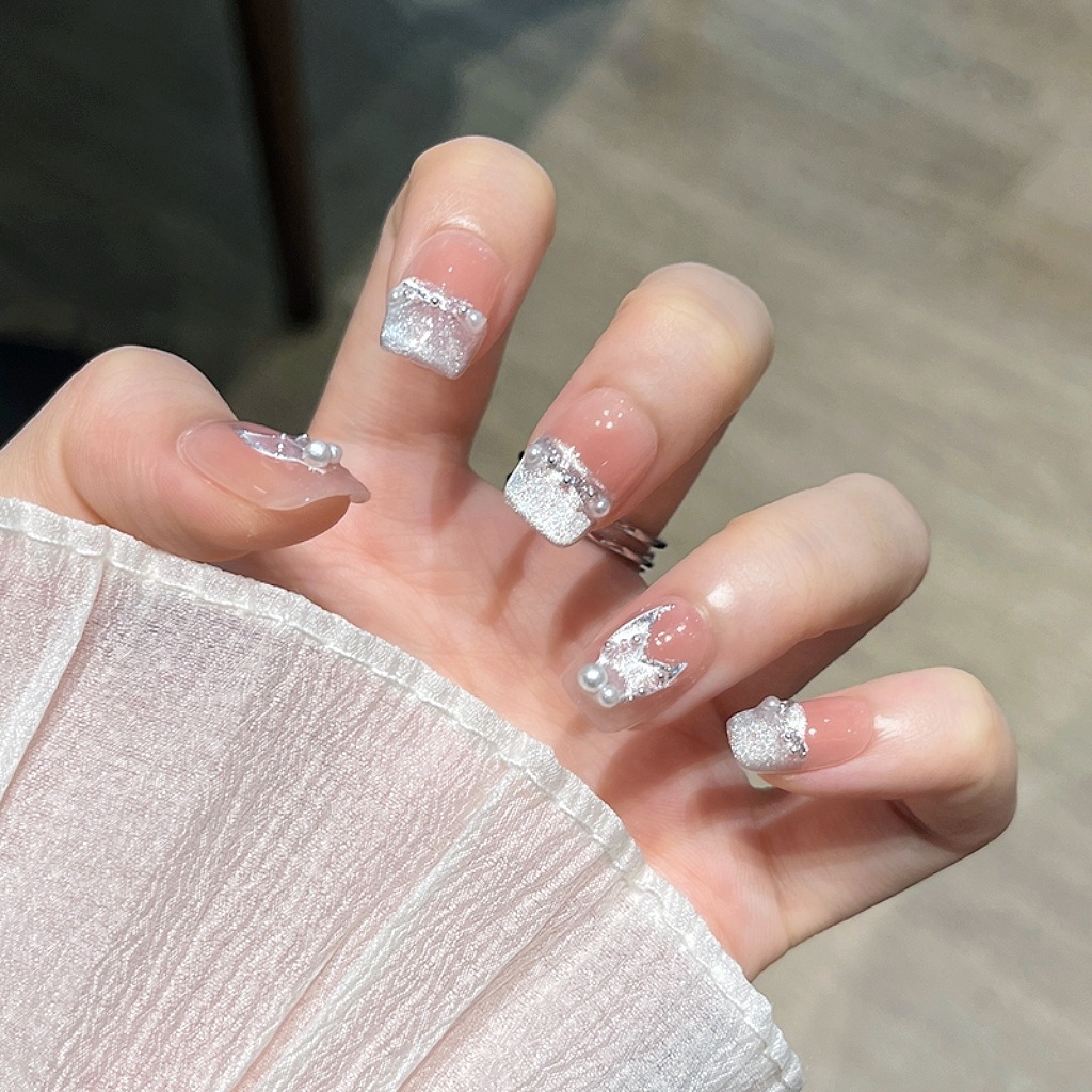 Yarn de estrella suave puro ojo de gato hecho a mano para usar uñas de alto nivel, parches de uñas falsas blanqueadoras, productos terminados de manicure. image 8