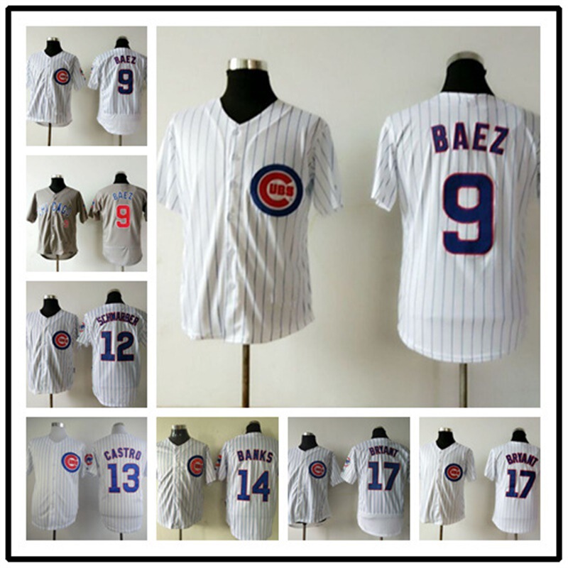 Foreign Trade Baseball Uniform Chicago Cubs Men's Embroidered Fan Version Elite Version Baseball Uniform