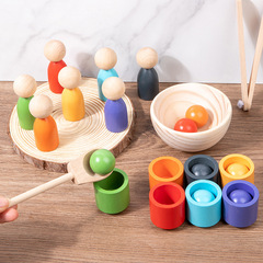 Montessori Early Education 7 Color Balls and Cups Sorting Set for Children, Color Recognition, Matching, Cognitive Teaching Tools and Toys, Cross-border Dropshipping
