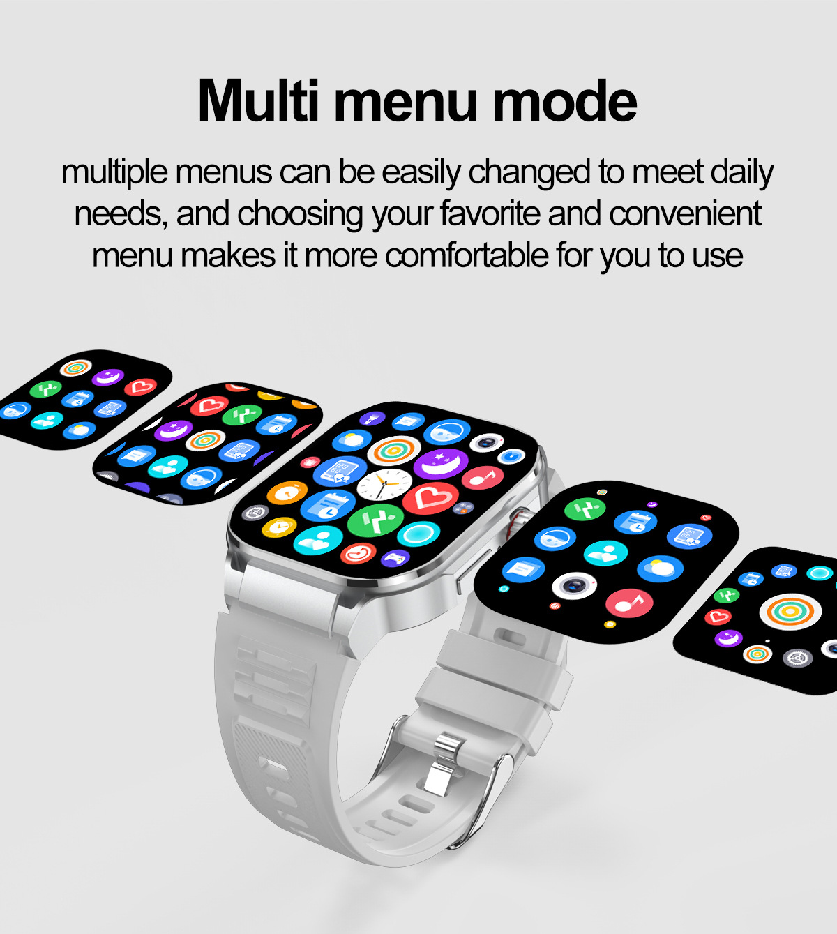 Reloj inteligente G40 de 2,1 pulgadas con pantalla cuadrada Bluetooth para exteriores_voghion.com