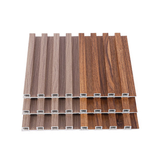 150 Bamboo Wood Fiber Grille Panels, Ecological Wood Wall Panels, High-Quality Pvc Background Wall Panels for Indoor Use, Export Bamboo Wood Grille