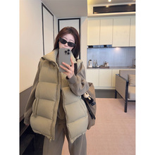 大码女装欧洲站潮流基础款套装2025冬季圆领卫衣+棉服马甲+阔腿裤