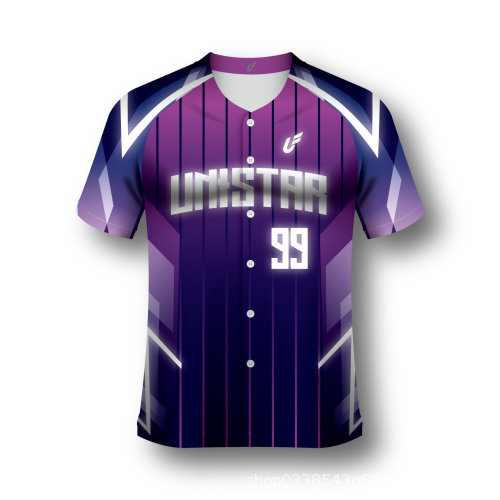 UNISTAR  短袖儿童款成人款男热升华棒球服