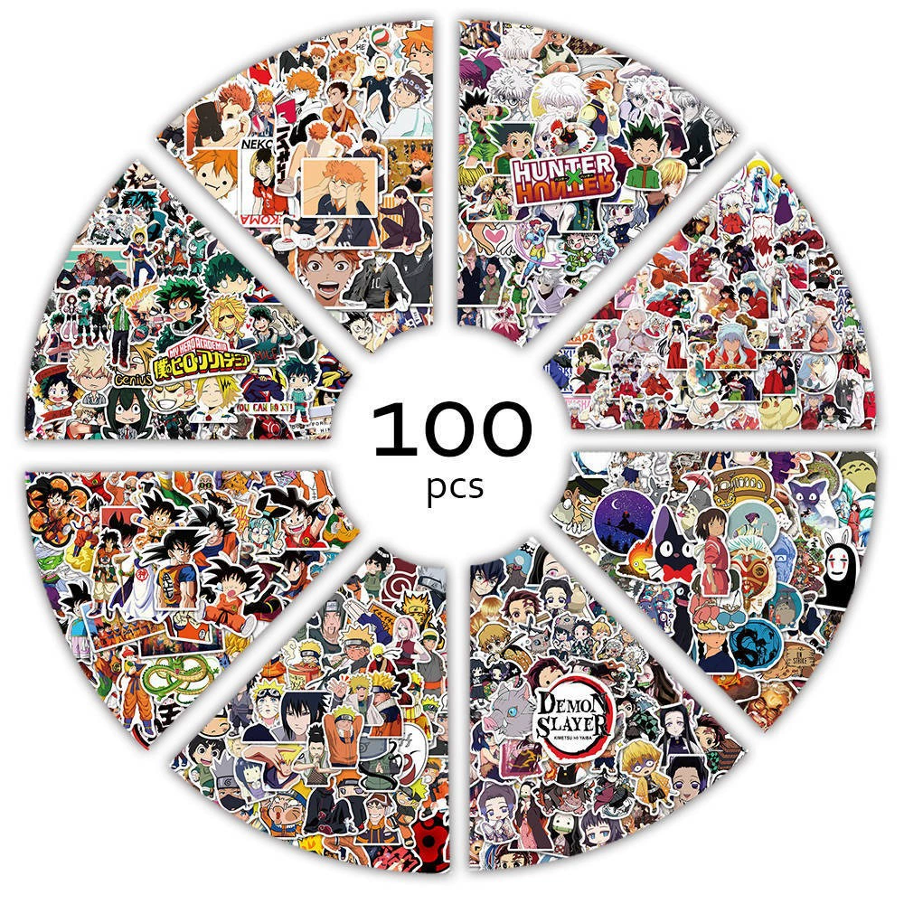 100 граффити-наклеек Hiroman, Bao Miyazaki full-time hunter, декоративные наклейки для iPad/чемодана, водонепроницаемые