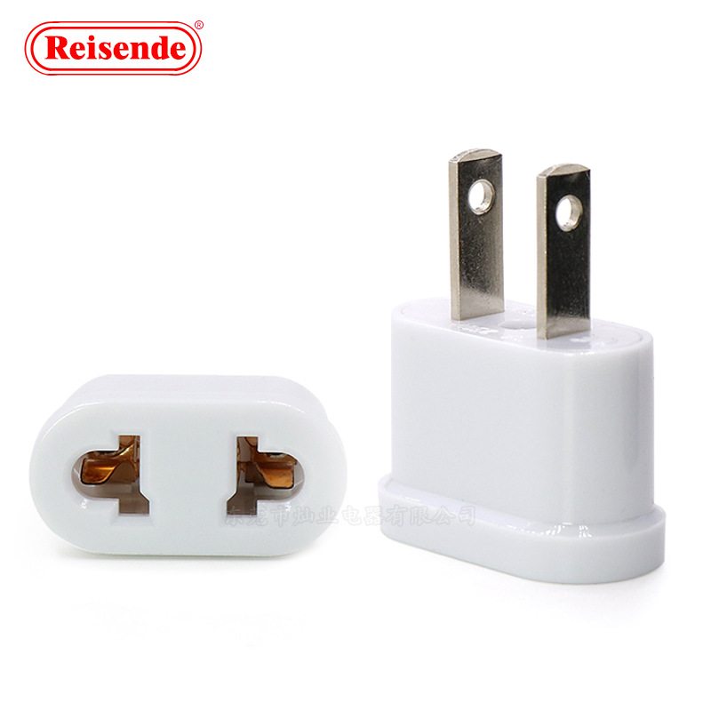 阻燃PC美式两扁转接头 美式日本台湾手机转接头 欧式转美式转换器