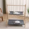 Double layer cat swing bed (gray cloth)