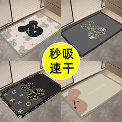 硅藻泥浴室軟墊吸水墊衛生間門口地墊防滑浴室腳墊廚房廁所速干墊