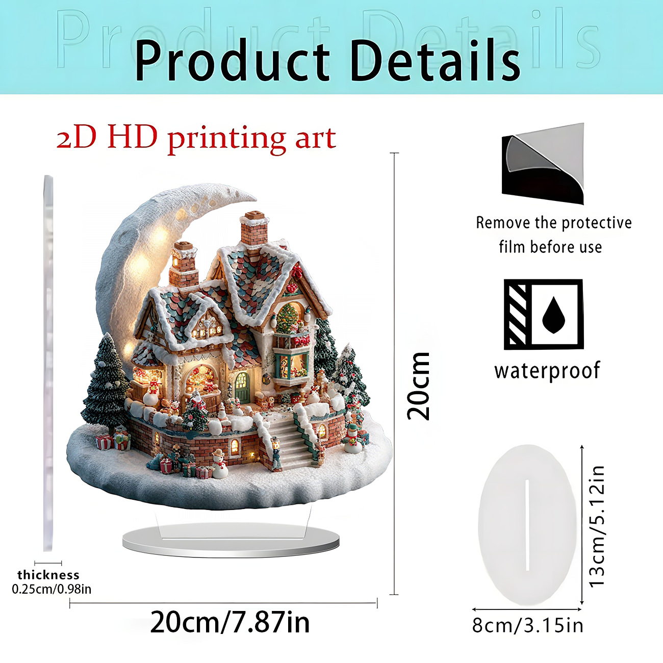 Nuevos productos transfronterizos Santa Claus y unicornio 2D acrílico decoraciones para el hogar decoraciones de escritorio de vacaciones
