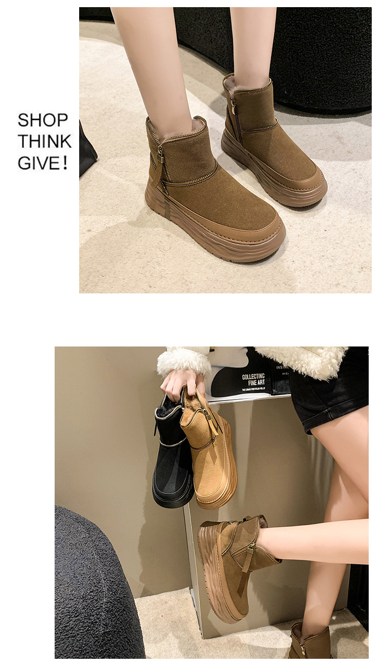 2023 Winter New Thick Bottom Plush and Thick Warmth Northeast Cotton Boots_voghion.com