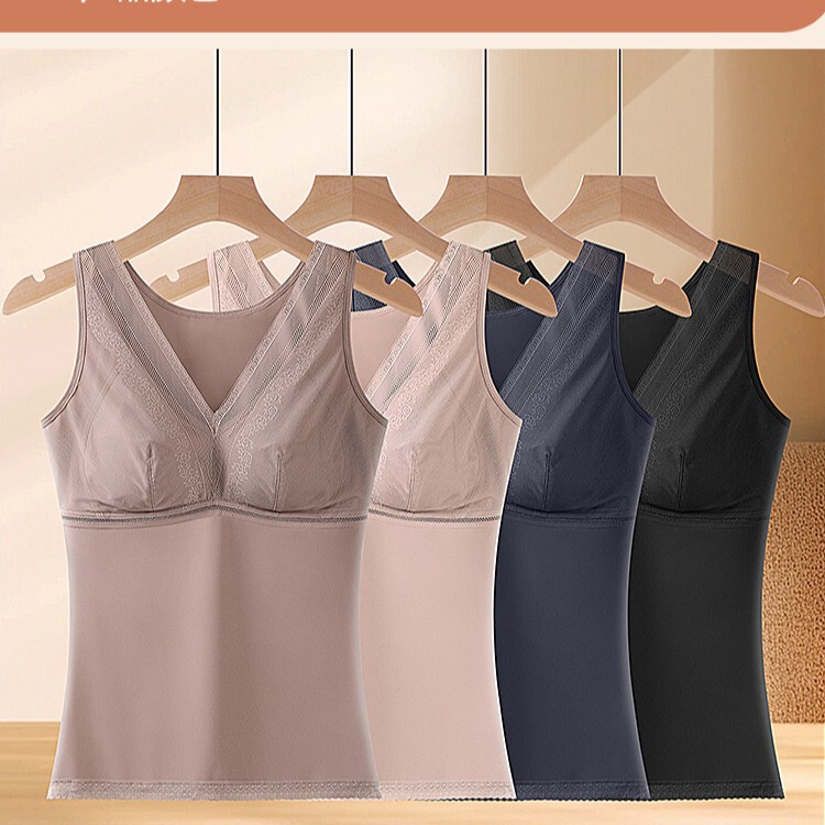 Plus-size shapewear with a single-layer thin design, removable chest pads, no need to wear a bra, minimizes large busts, provides a push-up effect, wireless underwear for women Plus-size shapewear with a single-layer thin design, removable chest pads, no need to wear a bra, minimizes large busts, provides a push-up effect, wireless underwear for women