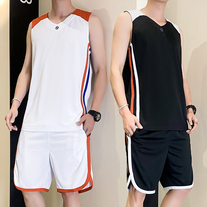 2024 nuevo juego de trajes de baloncesto para hombres largos entrenamiento correr fitness transpiración camiseta deportiva pelota image 1