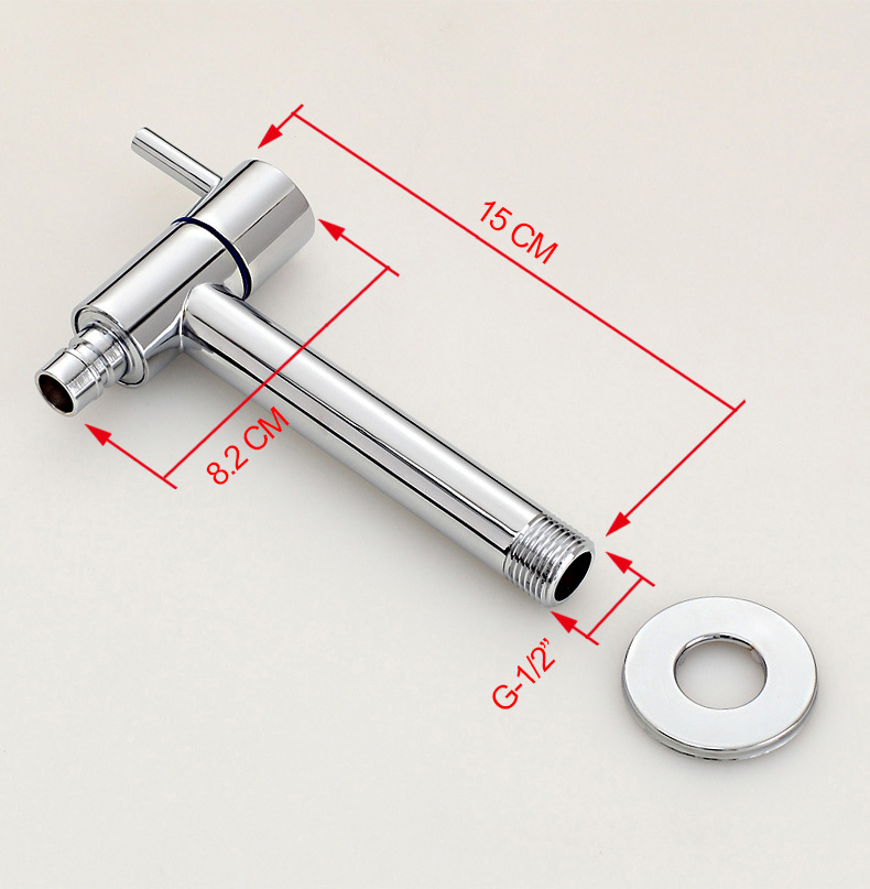 Copper washing machine faucet, extended chrome-plated mop sink, 4-minute quick-opening, extra-long quick-boiling faucet, black faucet nozzle undefined