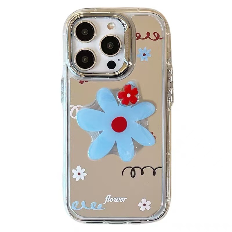 Primavera ins flores de línea simple adecuado para iphone14 soporte 16ProMax Apple 15P funda para teléfono móvil 13 mujeres