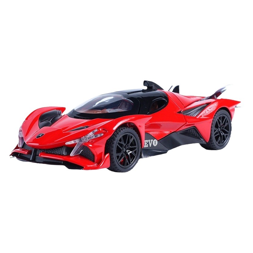 Lijiaxin simulación modelo de coche de aleación 1:32 Apollo Sol Dios Tire hacia atrás coche deportivo sonido y luz modelo de coche de juguete adornos
