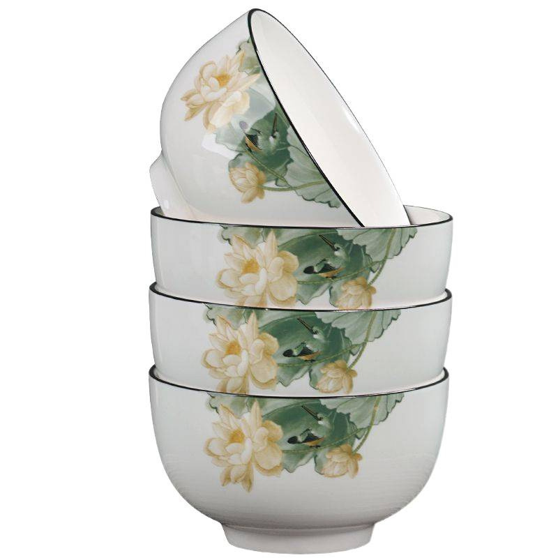 tazón de arroz de cerámica tazón de arroz esmaltado de color nuevo tazón de arroz de estilo chino tazón de fideos de espesamiento tazón de arroz tazón de sopa porcelana Sensheng