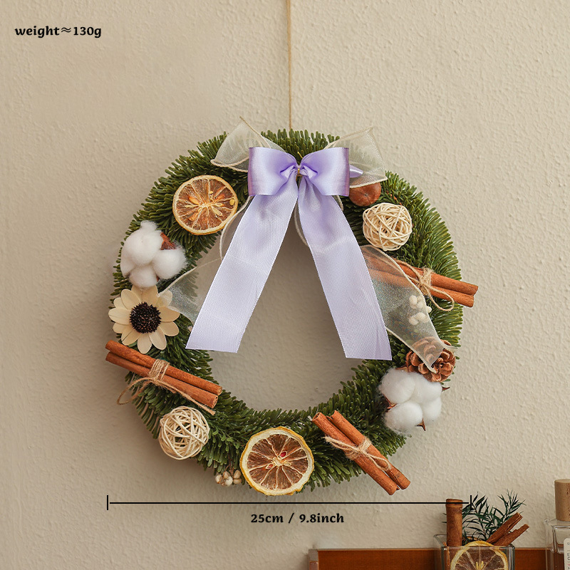 Decoraciones navideñas, coronas de pino Nobel, adornos, escaparates, muebles para el hogar, muebles para el hogar, accesorios para colgar en la puerta, productos al por mayor