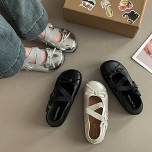 蝴蝶结玛丽珍单鞋女2025夏季新款配裙仙女风舒适芭蕾舞鞋小皮鞋潮