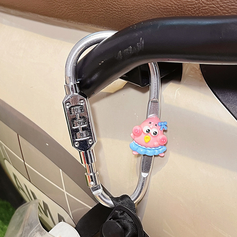 電気自動車ヘルメットロック固定ユニバーサルかわいい漫画高価値バッテリー車ヘルメット盗難防止ロック盗難防止アーティファクト|undefined