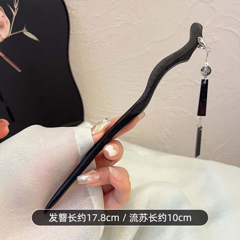 Clipper de cabello de flores de estilo antiguo, temperamento femenino de alto nivel, temperamento versátil, clipper de cabello de estilo chino, clipper de cabello de cabeza posterior.