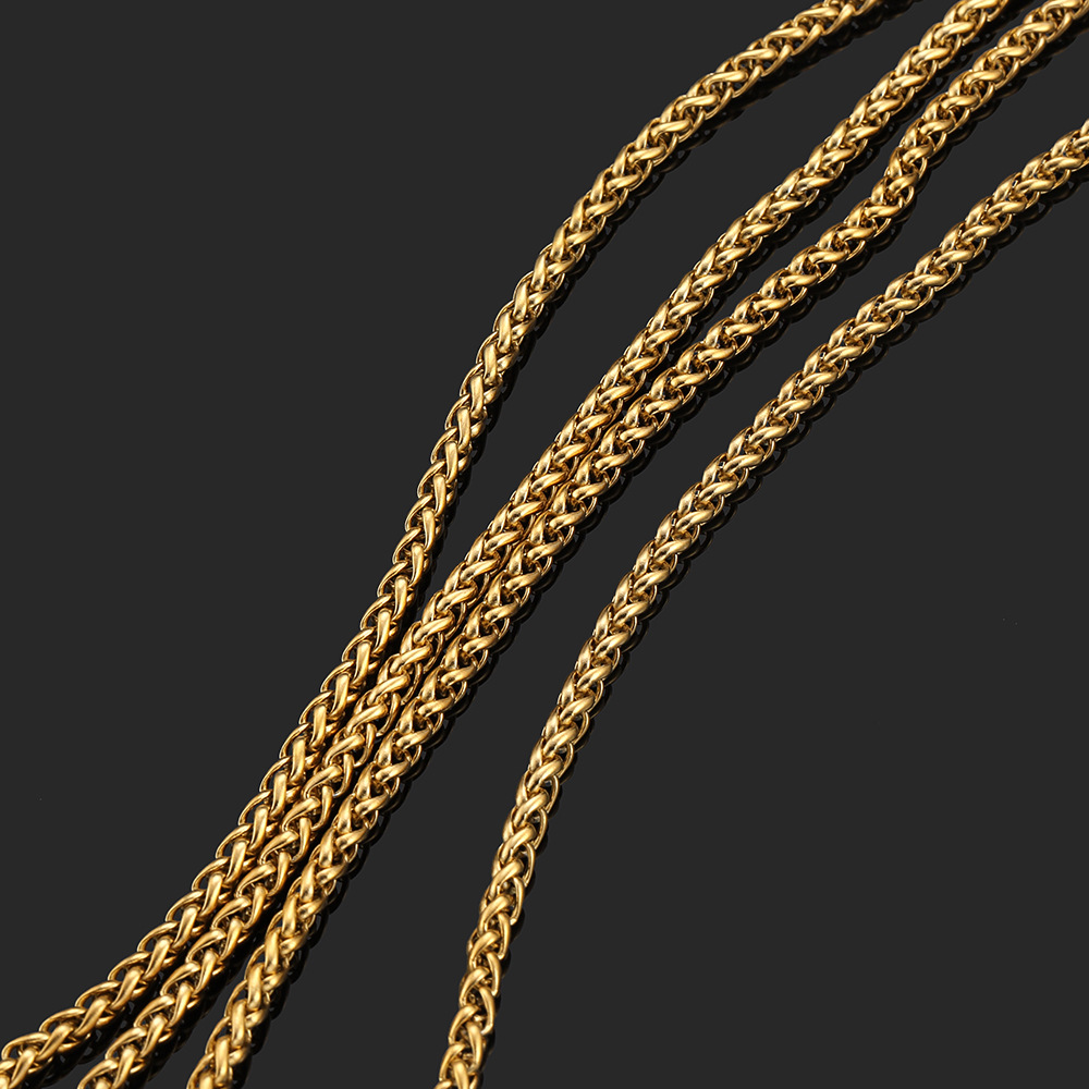 2 Pieces 304 Stainless Steel Solid Color Chain display picture 4