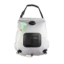 户外太阳能淋浴袋迷彩20L 露营洗澡折叠水袋 PVC便携沐浴袋储水袋